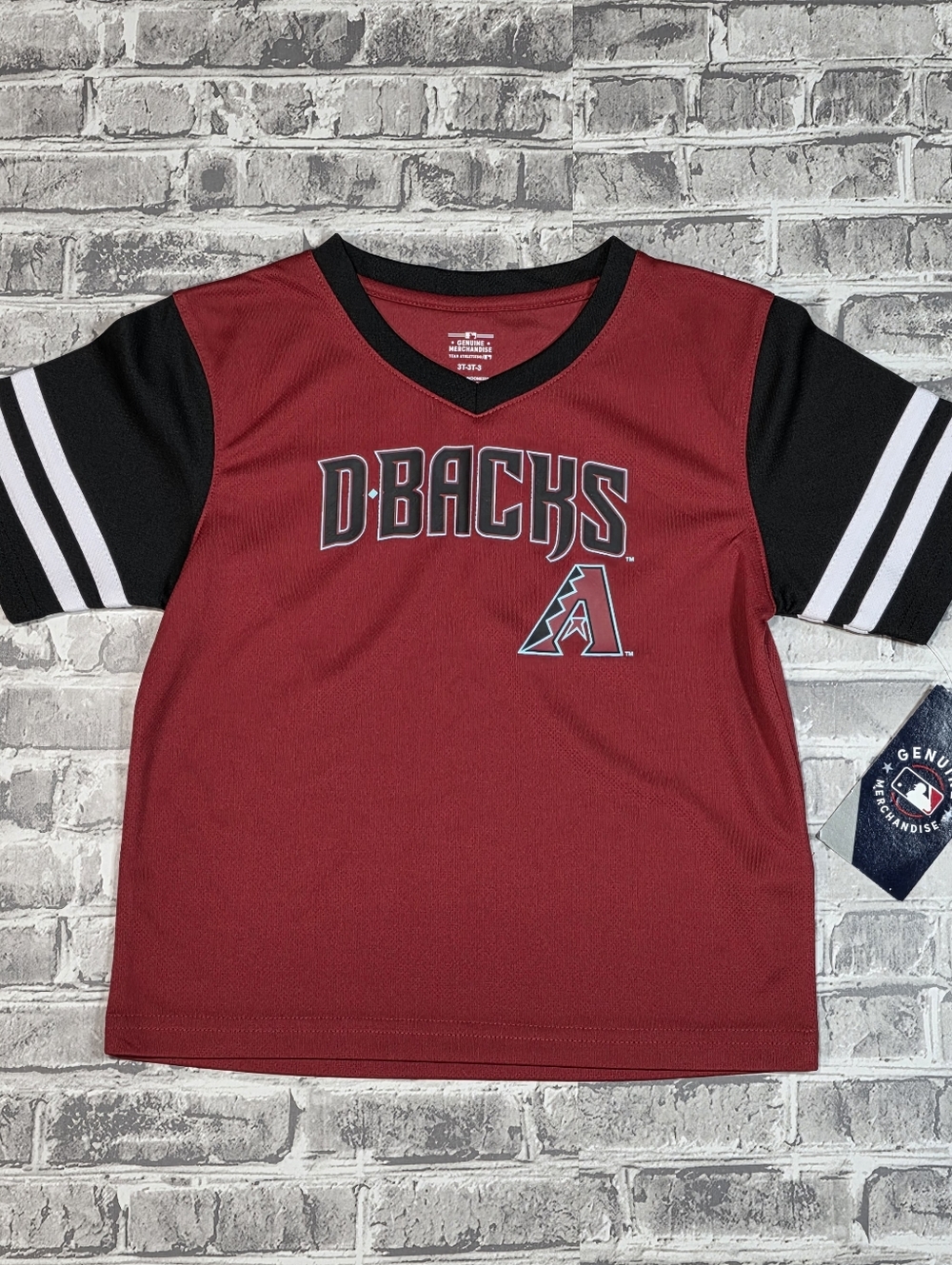Official MLB Arizona Diamondbacks Toddler Boys' Pullover V-neck Team Jersey, 3T